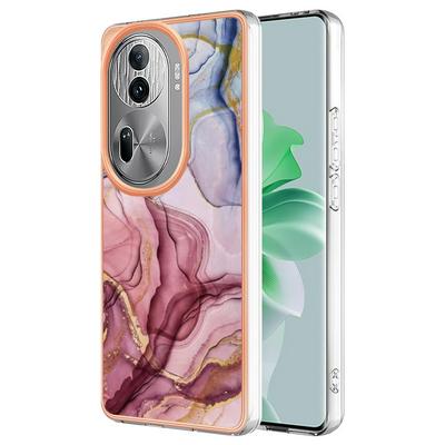For Oppo Reno 11 Pro 5G/Reno 11 5G IMD Marble Pattern Electroplated Phone Case IMD 2.0mm TPU Skin Anti-Scratch Cover