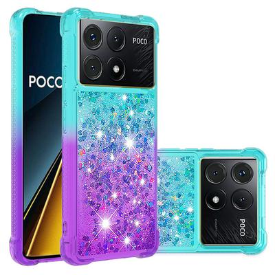 For Xiaomi Poco X6 Pro/Redmi K70E YB Quicksand Series Liquid Case Gradient Quicksand Soft TPU Protective Shockproof Luxury Cover