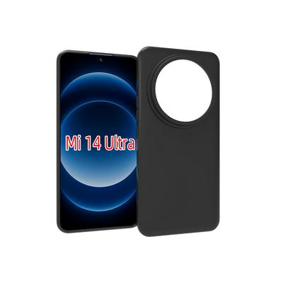 For Xiaomi 14 Ultra Black Matte Shockproof Durable Soft TPU Back Cover Phone Case