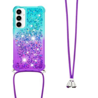 For Samsung Galaxy A56 Lanyard Anti-fall Gradient Quicksand Soft TPU Back Cover Phone Case