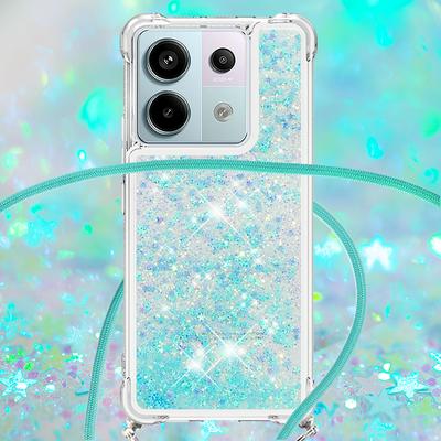 For Xiaomi Redmi Note 13 Pro 5G Solid Color Anti-fall Quicksand Soft TPU Back Phone Cover with Lanyard