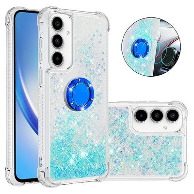 For Samsung Galaxy A55 Core Bling Diamond Ring Buckle Anti-fall Quicksand Soft TPU Back Cover Phone Case