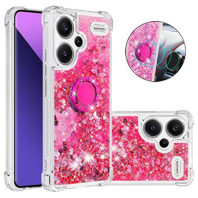 For Xiaomi Redmi Note 13 Pro Plus 5G Core Bling Diamond Ring Buckle Anti-fall Quicksand Soft TPU Back Cover Phone Case