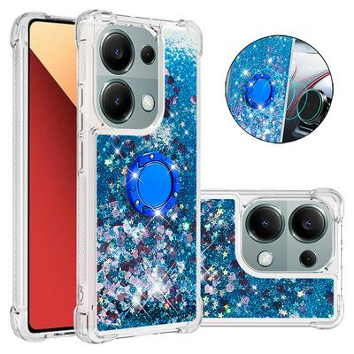 For Xiaomi Redmi Note 13 Pro 4G/Poco M6 Pro 4G Core Bling Diamond Ring Buckle Anti-fall Quicksand Soft TPU Back Cover Phone Case