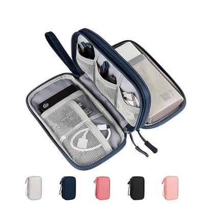 Data Cable Storage Bag Waterproof Travel Organizer Bag Portable Carry Case Double Layers Storage Bag for Cable Cord USB Charger
