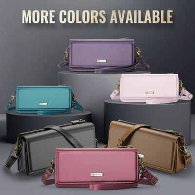 CASEME Me30 Max 4.0-7.5-inch Crossbody Phone Bag Leather RFID Blocking Phone Purse Wallet 