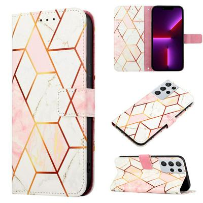 For Samsung Galaxy S21 Ultra 5G Marble Pattern Scratch Resistant Magnetic Buckle Flip Leather Case with Wrist Strap