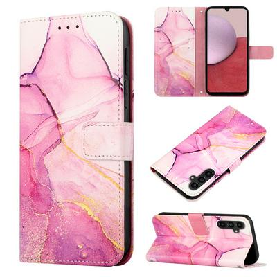 For Samsung Galaxy A25 5G/A24 Marble Pattern Scratch Resistant Magnetic Buckle Flip Leather Case with Wrist Strap