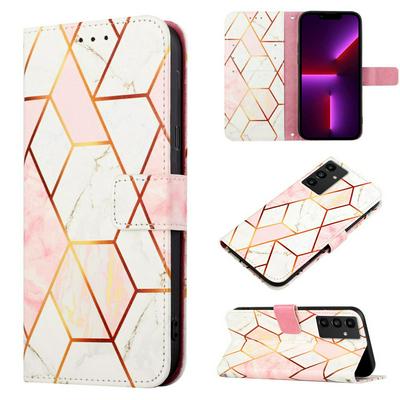 For Samsung Galaxy A54 5G Marble Pattern Scratch Resistant Magnetic Buckle Flip Leather Case with Wrist Strap