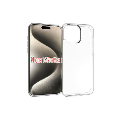 For iPhone 16 Pro Max Transparent Shockproof Scratch Resistant Soft TPU Back Cover Case