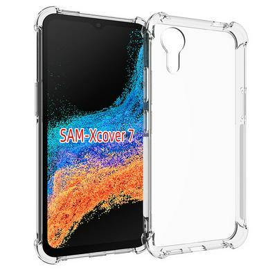 Samsung Galaxy Xcover 7 Anti-Fingerprint Non-Slip Waterproof Four Corners Shockproof Transparent Soft TPU Back Cover Protective Case