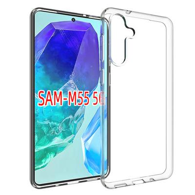 For Samsung Galaxy M55 5G Transparent Shockproof Scratch Resistant Soft TPU Back Cover Case
