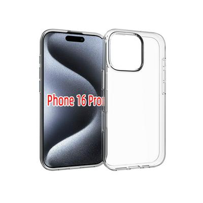 For iPhone 16 Pro Transparent Shockproof Scratch Resistant Soft TPU Back Cover Case