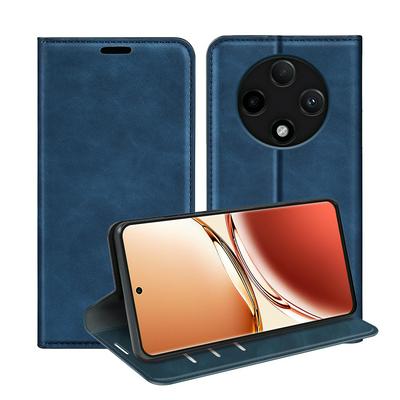 For Oppo A3 Pro 5G Skin Feel Magnetic Attraction Flip Leather Wallet Case with Card Slot and Stand