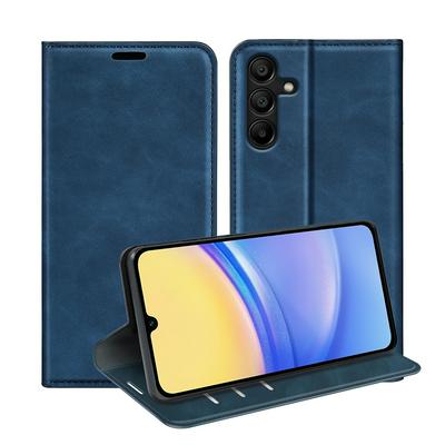 For Samsung Galaxy M15 5G/F15 5G Skin Feel Magnetic Attraction Flip Leather Wallet Case with Card Slot and Stand