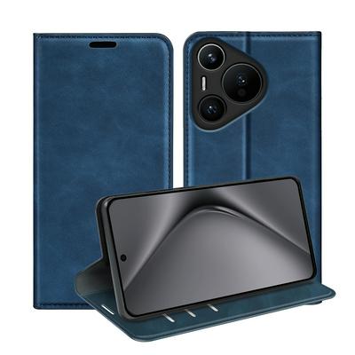 For Huawei Pura 70 Pro/70 Pro Plus Skin Feel Magnetic Attraction Flip Leather Wallet Case with Card Slot and Stand