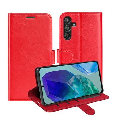 For Samsung Galaxy M55 5G/C55 5G/F55 5G R64 Pattern Single Folded Edge Folio Flip Leather Wallet Phone Case