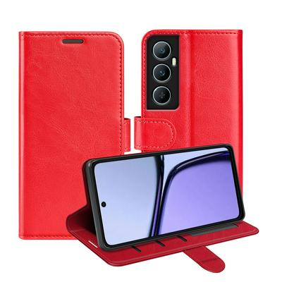 For Oppo Realme C65 4G R64 Pattern Single Folded Edge Folio Flip Leather Wallet Phone Case