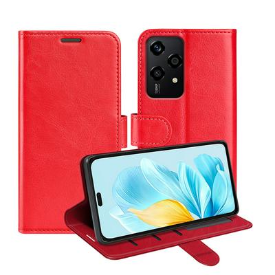 For Honor 200 Lite R64 Pattern Single Folded Edge Folio Flip Leather Wallet Phone Case