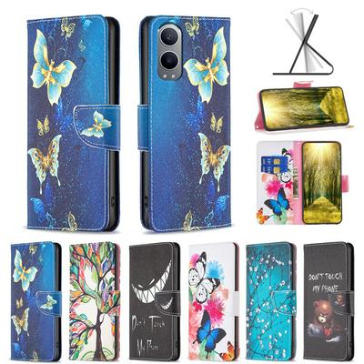 For Oneplus Nord CE 4 Lite 5G Color Painted Side Flip Scratch Resistant PU Leather Wallet Phone Case