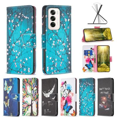 For Oppo Reno 12 Color Painted Side Flip Scratch Resistant PU Leather Wallet Phone Case