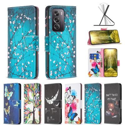 For Oppo Reno 12 Pro 5G Color Painted Side Flip Scratch Resistant PU Leather Wallet Phone Case