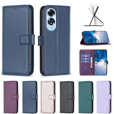 BINFEN COLOR BF17 For Oppo A60 4G PU Leather Wallet Case Magnetic Folio Flip Stand Phone Cover