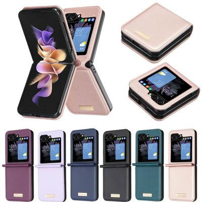 BINFEN COLOR BF31 For Samsung Galaxy Z Flip 6 Case PU Leather+TPU Magnetic Stand Wallet Phone Cover