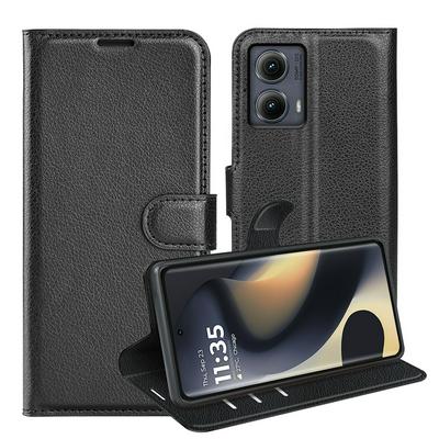 For Motorola Moto Edge 5G 2024 Pattern Single Folded Edge Folio Flip Leather Wallet Phone Case