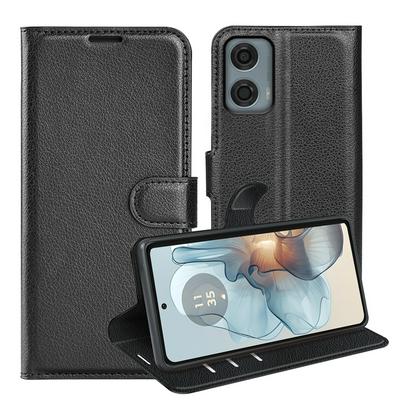 For Motorola Moto G24 Power Pattern Single Folded Edge Folio Flip Leather Wallet Phone Case