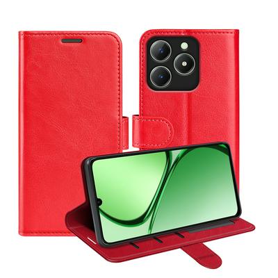 For Oppo Realme C63/Realme C61 Pattern Single Folded Edge Folio Flip Leather Wallet Phone Case