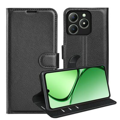 For Oppo Realme C63/Realme C61 Pattern Single Folded Edge Folio Flip Leather Wallet Phone Case