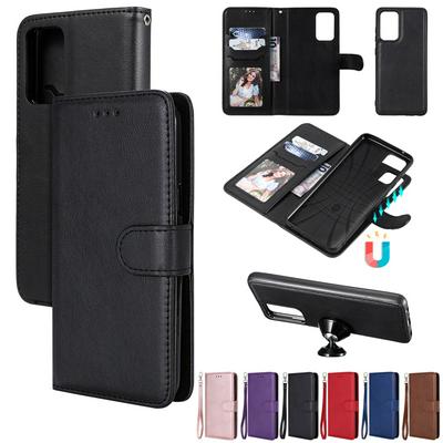 For Samsung Galaxy A52 5G Solid Color Detachable 2 in 1 Strong Magnetic PU Leather Phone Case