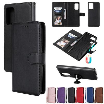 For Samsung Galaxy A72 5G Solid Color Detachable 2 in 1 Strong Magnetic PU Leather Phone Case