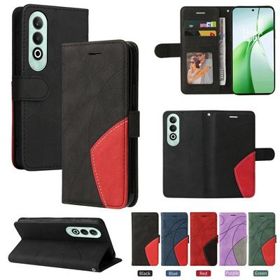 For Oneplus Nord CE 4 5G Double-color Stitching Scratch Resistant Wallet Leather Case 