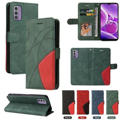 For Nokia G42 Double-color Stitching Scratch Resistant Wallet Leather Case 
