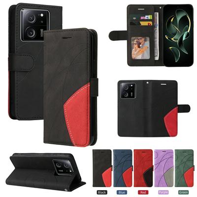 For Xiaomi 13T/13T Pro/K60 Ultra Double-color Stitching Scratch Resistant Wallet Leather Case 