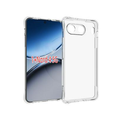 OnePlus Nord 4 Anti-Fingerprint Non-Slip Waterproof Four Corners Shockproof Transparent Soft TPU Back Cover Protective Case