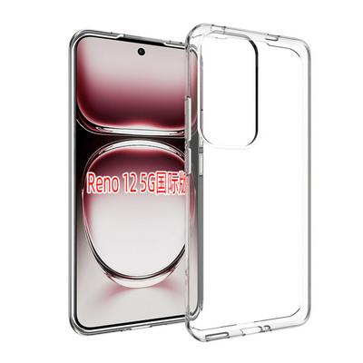 For Oppo Reno 12 5G Transparent Shockproof Scratch Resistant Soft TPU Back Cover Case