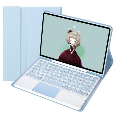 YA710B-A is suitable for Samsung Tab S9 11 inch 2023 X710/X716B/X718U candy colored TPU pen slot round key hat with touch Bluetooth keyboard leather case