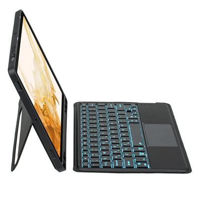 T870B-AS is suitable for Samsung Tab S7 11 inch T870 T875&S8 11 inch X700 X706 with pen slot, horizontal and vertical screen, touch backlight, detachable Bluetooth keyboard case