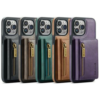 DG.MING M5 Series For iPhone 12 Pro Case Detachable Magnetic Leather Phone Protector with Card Slots