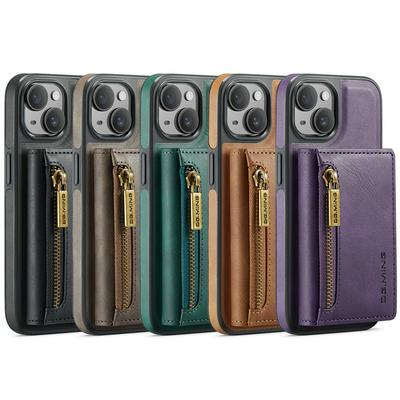 DG.MING M5 Series For iPhone 13 Case Detachable Magnetic Leather Phone Protector with Card Slots