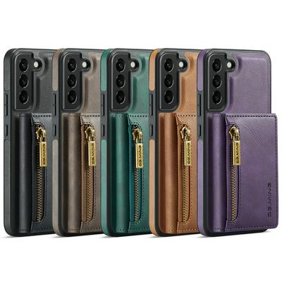 DG.MING M5 Series For Samsung Galaxy S22 Plus Case Detachable Magnetic Leather Phone Protector with Card Slots