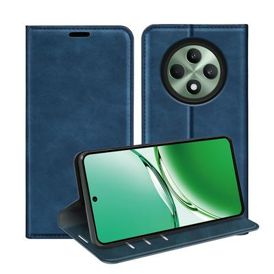 For Oppo Reno 12 F 5G/12 F 4G/12 FS 5G Skin Feel Magnetic Attraction Flip Leather Wallet Case with Card Slot and Stand