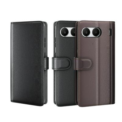 for Oneplus Nord 4 Side Flip Wallet Style Genuine Leather + Soft TPU Card Slots with Stand and Magnetic Buckle Case 