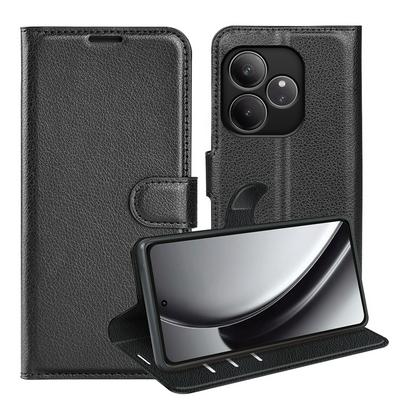 For Oppo Realme GT 6 5G/GT 6T 5G Pattern Single Folded Edge Folio Flip Leather Wallet Phone Case