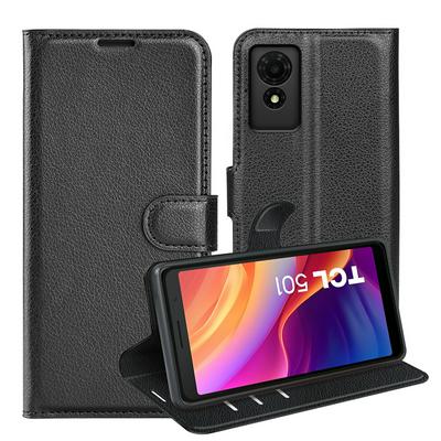 For TCL 501 Pattern Single Folded Edge Folio Flip Leather Wallet Phone Case