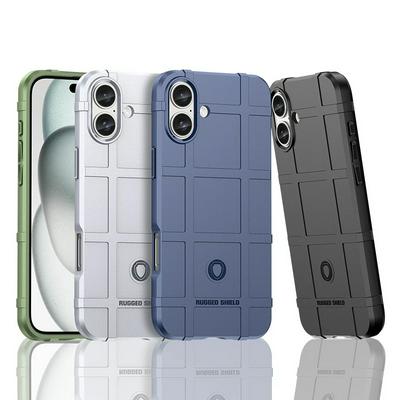 For iphone 16 Plus Rugged Shield Detachable Shockproof Frosted All-Inclusive Flexible TPU Cover Case