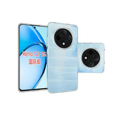 For Oppo Reno 12F 5G Transparent Shockproof Scratch Resistant Soft TPU Back Cover Case